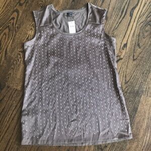 Ann Taylor studded metallic top
